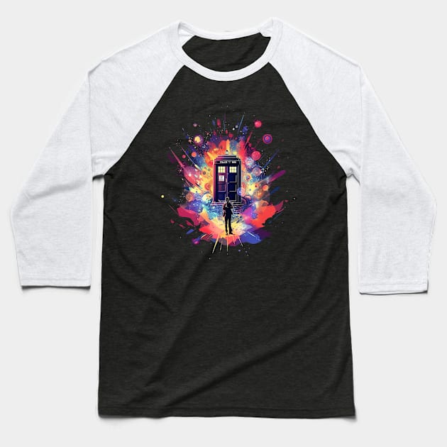 dr who Baseball T-Shirt by a cat cooking